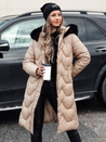 Lange Damen-Winter-Steppjacke WINTERACT beige Dstreet TY4777