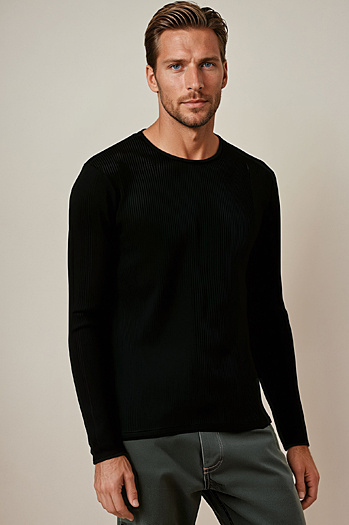 Herren Pullover schwarz WX2308