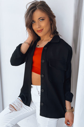 Damen Hemdjacke SUNSET Farbe Schwarz DSTREET TY3509