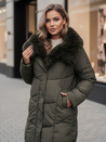 Damen Winterjacke MORISIO lang gesteppt mit Kapuze grün Dstreet TY4671z