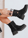 Schwarze Damenstiefel aus Wildleder Dstreet ZY1115