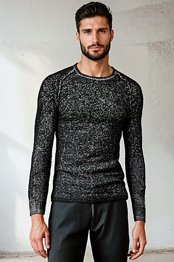 Herren Pullover schwarz WX2311