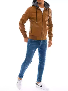 Herren Kunstlederjacke Khaki Dstreet TX3765_2