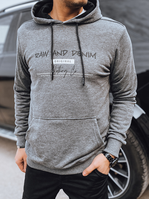Bedrucktes Herren-Sweatshirt in Anthrazit Dstreet BX5713