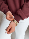 Damen Sweatshirt in Übergröße mit Herzen MADELIN burgundy Dstreet BY1458