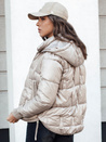 Damen FASHWARM kurze Steppjacke mit Kapuze camel Dstreet TY4638