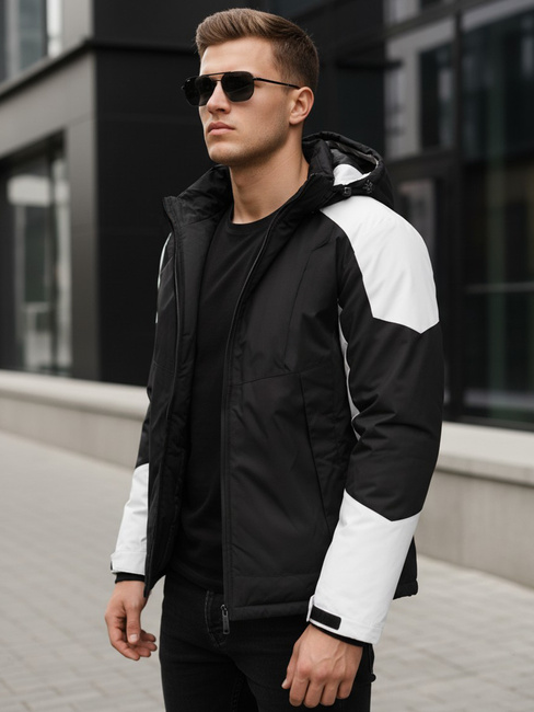Herren Winterjacke mit Kapuze schwarz Dstreet TX5123