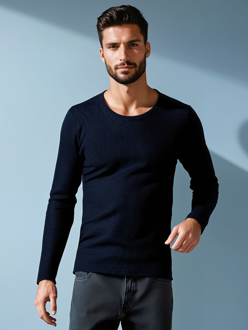 Marineblauer Pullover für Männer WX2296