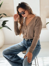 Damen Strickjacke DESTANY Farbe Beige DSTREET MY1738