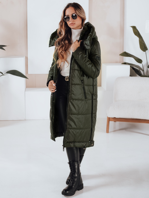 Damen Übergangsjacke ORVITA gesteppt mit Kapuze grün Dstreet TY5025