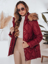 Damen Winterjacke LUMORE gesteppt mit Kapuze kastanienbraun Dstreet TY5014