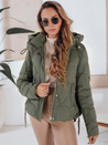 Damen Winterjacke LOVEWARM kurz gesteppt mit Kapuze grün Dstreet TY5040