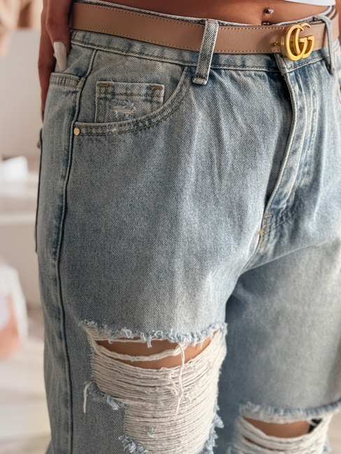 Damen Denim Baggy Hose mit Löchern NOWISTA blau Dstreet UY2426