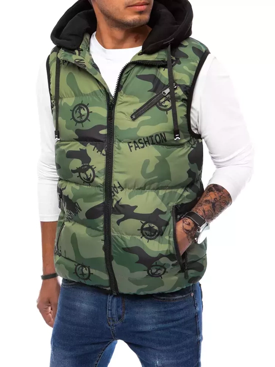 Herren Steppweste Camo Dstreet TX4106