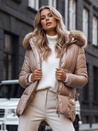 Damen Winterjacke SPARKLE Farbe Camel DSTREET TY3948