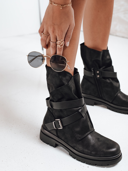 Damen schwarze Stiefel Dstreet ZY1152