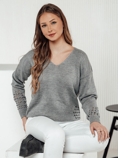 Damen SOFTARE Pullover hellgrau Dstreet MY2398_3