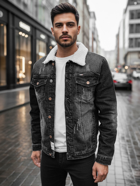 Isolierte Herren-Jeansjacke grau Dstreet TX4728z