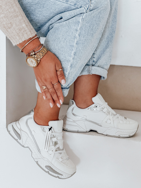 Damen weiße Turnschuhe Dstreet ZY1017