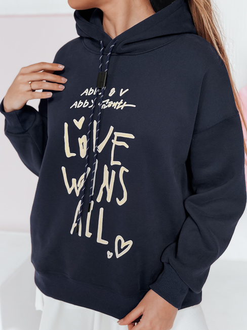 Damen-Kapuzenpullover LOVEWILL navy blau Dstreet BY1467