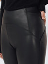 Damen Öko-Leder-Leggings schwarz Dstreet UY2735