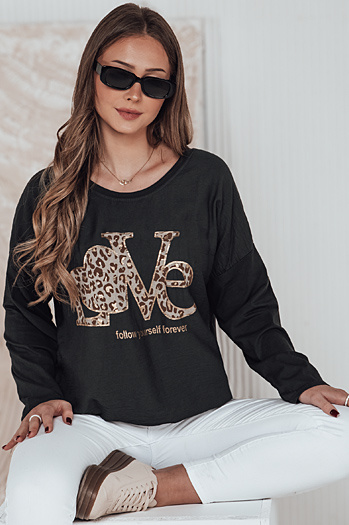 Damen Einheitsgröße Bluse LOVEGLOW dunkelgrau Dstreet RY2697