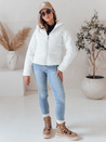 Kurze Damen GLAMVO Daunenjacke mit Kapuze weiß Dstreet TY4952