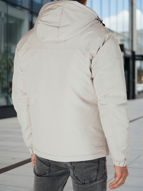 Herren Winterjacke mit Kapuze hellbeige Dstreet TX5109