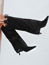 Damen Wildleder Stiefel mit breitem Schaft schwarz Dstreet ZY1096
