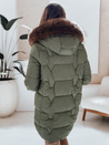 Damen Winterjacke NORINA gesteppt mit Pelz grün Dstreet TY5055