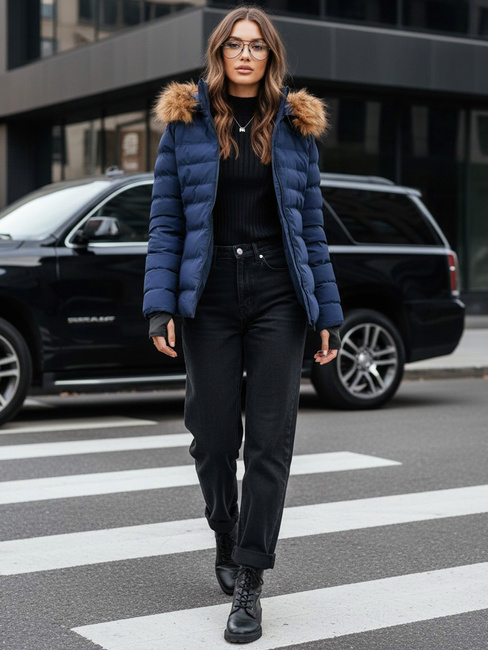 Damen Winterjacke VERSES Farbe Dunkelblau DSTREET TY4039