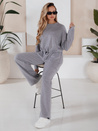 Damen CHARM Trainingsanzug Set hellgrau Dstreet AY0958