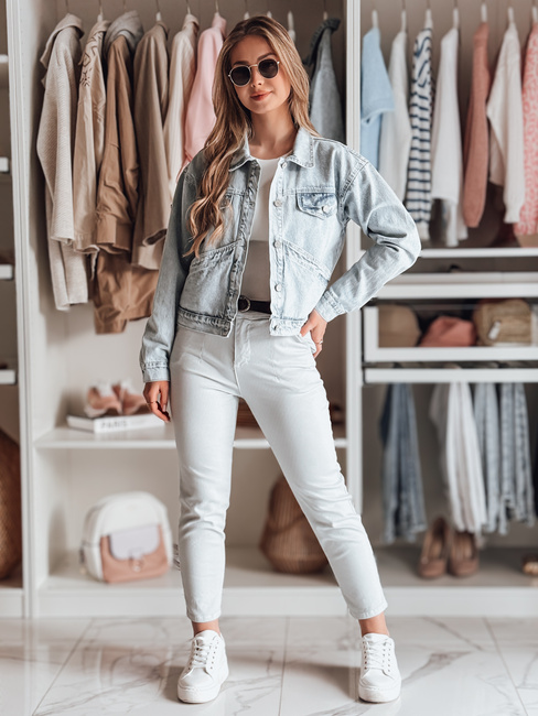 Damen Slim Fit Hose mit Gürtel TAIRONIK hellgrau Dstreet UY2538