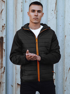 Herren Übergangs-Steppjacke mit Kapuze schwarz Dstreet TX4860_3