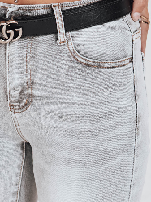 Graue Röhrenjeans für Frauen Dstreet UY2802