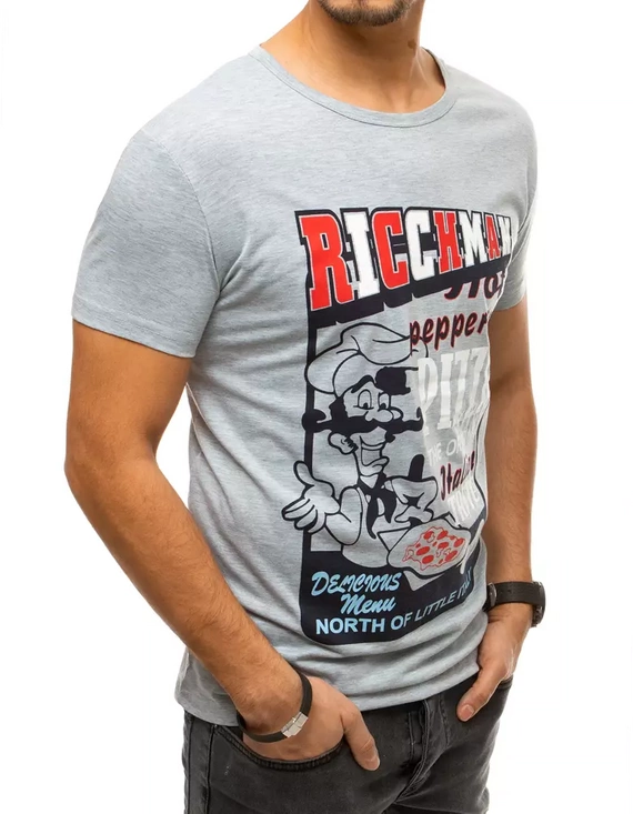 Herren T-shirt mit Aufdruck Grau Dstreet RX4373