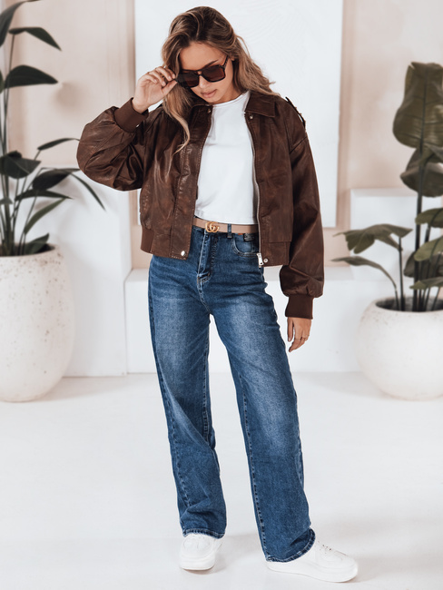 Blaue Damenjeans mit weitem Bein Dstreet UY2814