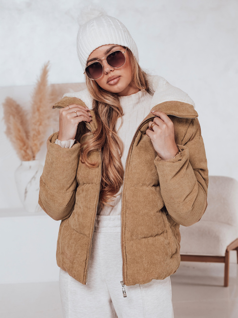 Damen Winterjacke TRENDYGLAM dunkelbeige Dstreet TY4359