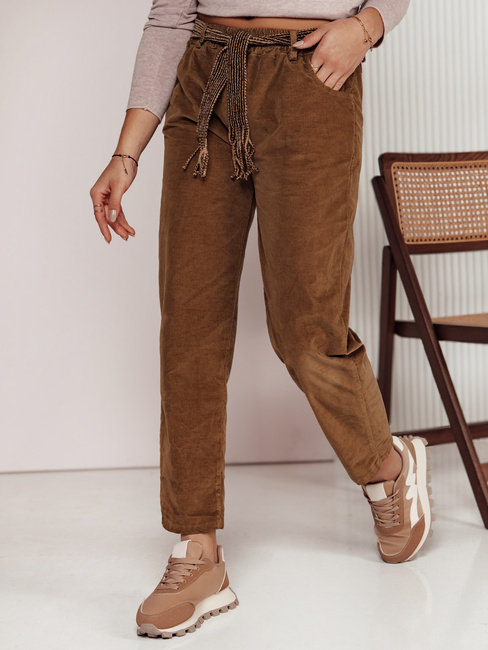 Damen Cordhose Einheitsgröße SOFTYLA in gestreift camel Dstreet UY2279