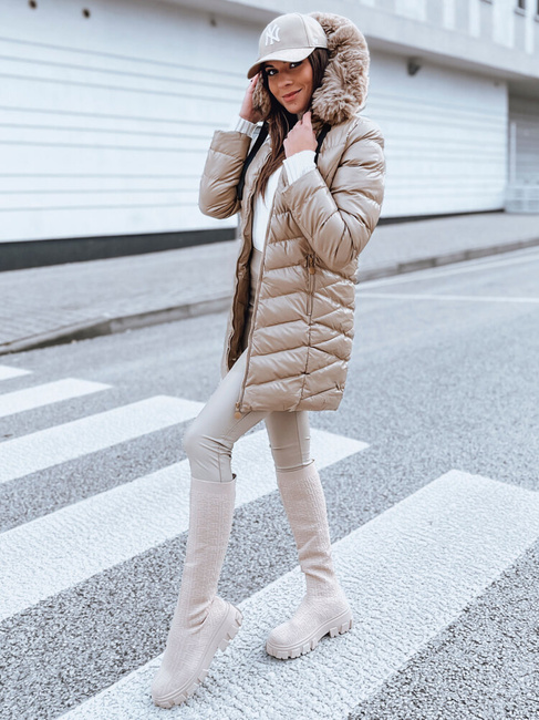 Damen Steppjacke CRYSTAL Farbe Beige DSTREET TY3979
