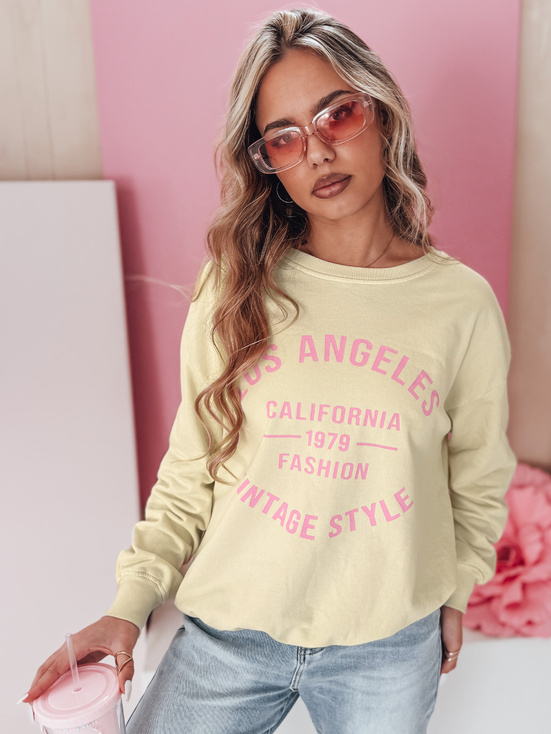 Damen Einheitsgröße Übergröße KALISTYLE Sweatshirt hellgelb Dstreet BY1366