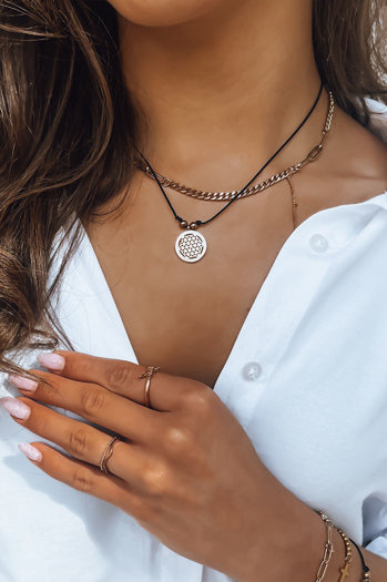 Damen Halskette JIMBIRIN Farbe Schwarz DSTREET IY0070