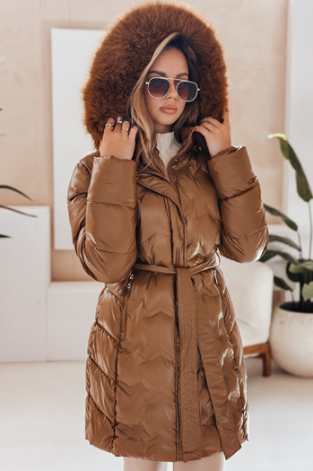 Damen Winterjacke CASSERIE gesteppt mit Kapuze Kaffee Dstreet TY4925