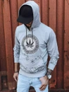 Herren Kapuzenpullover mit Aufdruck Grau Dstreet BX5327