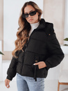 Gesteppte Damen Winterjacke mit Kapuze schwarz Dstreet TY5064