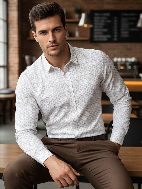 Weißes Herrenhemd Dstreet DX2437