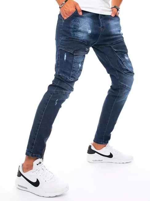 Herren Jeans Cargohose Dunkelblau Dstreet UX3292