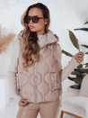 Damen Steppweste mit Kapuze MISSVEST dunkelbeige Dstreet TY5021