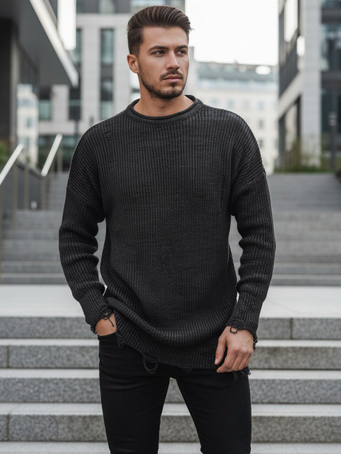 Herren Winterpullover Farbe Dunkelgrau DSTREET WX1964