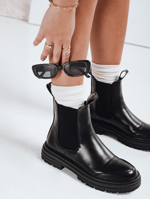 LUXIBOOTS Damen Plateaustiefel schwarz Dstreet ZY1020